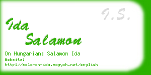 ida salamon business card